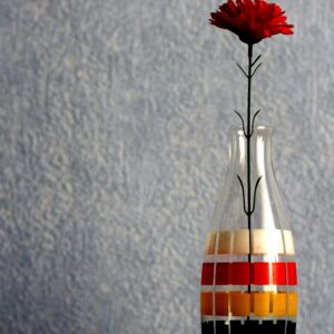 Flaschenvase „Bahnhofplatz“ – Petrol